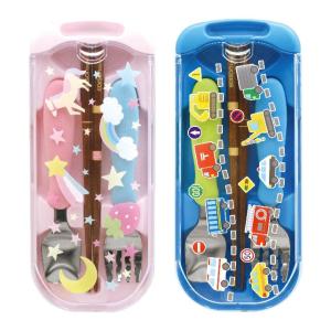 エジソンママ トリオセット「はたらくくるまorメルヘン」天然木のお箸