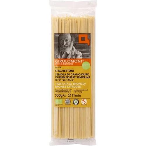 ジロロモーニ 有機スパゲットーニ 500g デュラム小麦 太め 2.1mm ゆで時間11分 創健社