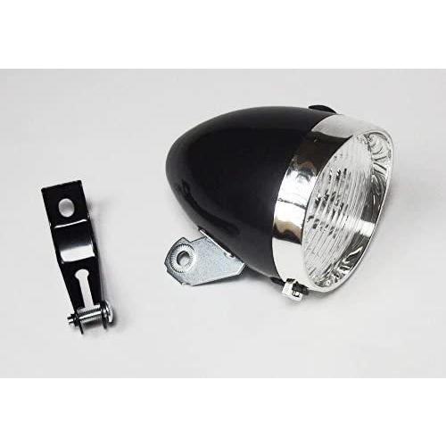 レトロ フロントライト クラシック 砲弾型 自転車 電池式 ３LED