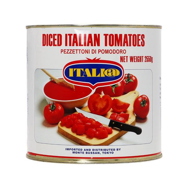トマト缶 イタリアット（旧モンテベッロ） ダイストマト（角切り） 2550g 食品 1梱包6缶まで ...