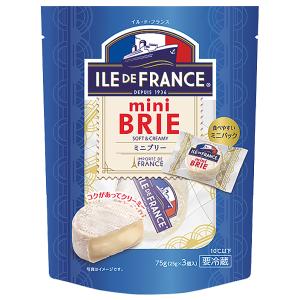 ポイント3倍 フランス産 白カビ チーズ イル ド フランス ミニブリー  個包装 75g（25g×3P） 食品 要クール便 包装不可 ワイン(750ml)11本まで同梱可｜e-felicity