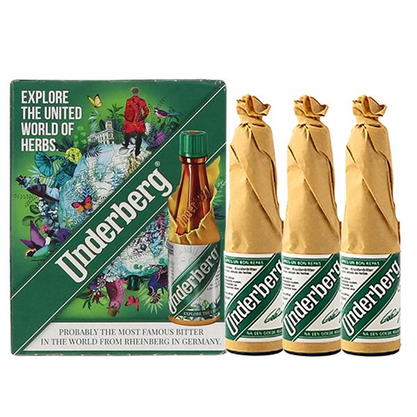 リキュール ウンダーベルグ 3本パック 44度 20ml×3本 80パックまで同梱可能 包装不可