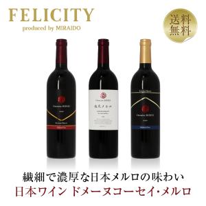 送料無料 赤ワインセット ドメーヌ コーセイ 塩尻・片丘メルロ 3本セット 750ml×3 包装不可 飲み比べ ワインセット｜酒類の総合専門店 フェリシティー