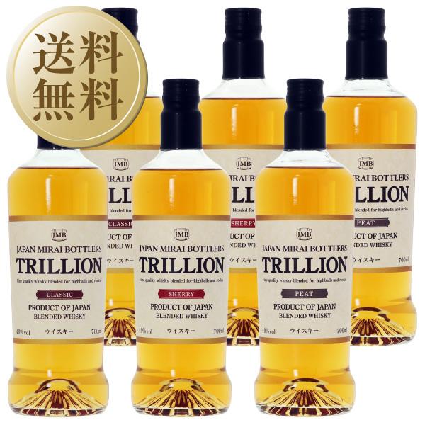 送料無料 トリリオン ブレンデッド ウイスキー 40度 箱なし 700ml 6本セット（クラシック・...