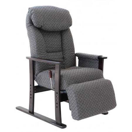 座椅子 高座椅子 無段階リクライニング ヘッドレスト付きフットレスト付き コンパクト 肘付き 高さ調...