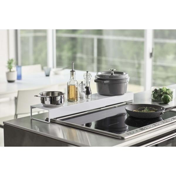 奥行ワイド棚付き伸縮排気口カバー タワー tower 山崎実業　44〜80cmまで対応 排気口 グリ...