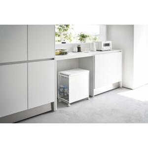 tower 特典付［ 蓋付き目隠し分別ダストワゴン 3分別 タワー ］山崎