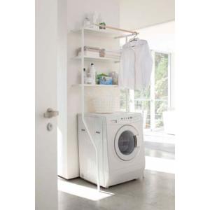 tower 山崎実業 タワーtower 立て掛けランドリーシェルフ ブラック