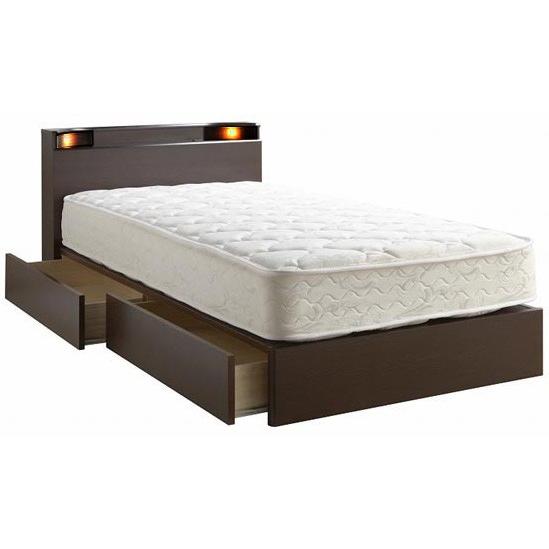 シーリー エレクトラ セミダブル ダーク 引き出しタイプ 照明付き ドロアー sealy フレームの...