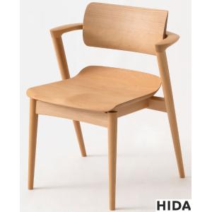 飛騨産業 HIDA KX251AU セオトEX SEOTO-EX セミアームチェア 板座 肘