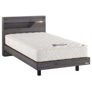 ドリームベッド プライシア2143 セミダブル 宮付き 照明 キャビネット レッグタイプ 脚付き 正...