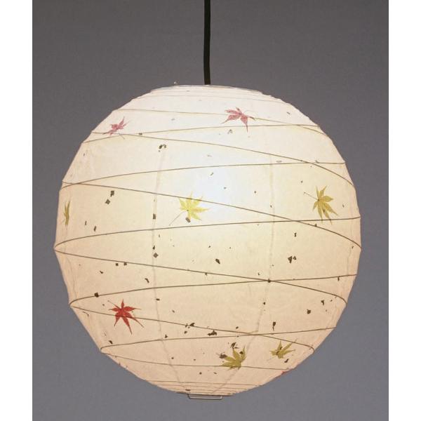 TP-16Mもみじ金粉入り 直径40cm 和紙ペンダントライト 和風照明 和室 天井 白ホワイト店舗...