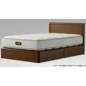 シモンズベッド アーグ ダブル フラット flat シンプル 省スペース ドロアータイプ・引き出し付き 収納 ダークブラウン simmons 日本製 フレームのみ｜創業100年愛知県の家具屋E-FLAT