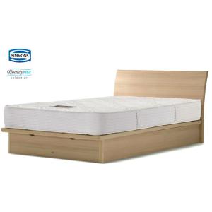 シモンズ　跳ね上げ式ベッドフレーム　深型　グレージュ SIMMONS（シモンズ）ベッドフレーム「オラール スリムシェルフ