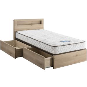 ドリームベッド ウレルディ2758 シングル 棚付き 照明付き コンセント