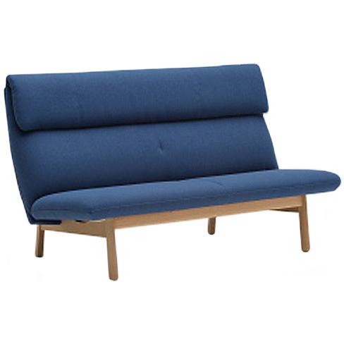 カリモク WW6412 二人掛け椅子ロング（幅1630） 2Pソファ 布張り 2人掛け ラブソファー...