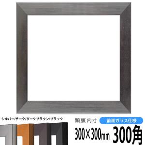 正方形額縁 1530/シルバー 300角（300×300mm） 前面ガラス仕様｜e-frame