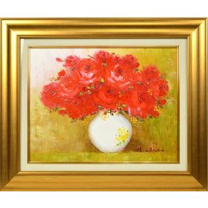 足立弘樹 『花』 作品サイズ： F10（530×455mm） 大額 : 額縁専門店