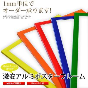 オーダーフレーム 激安アルミポスターフレーム カラータイプ 特注サイズ 【タテヨコ合計601〜700mmまで】額縁｜e-frame