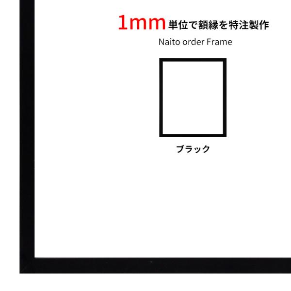 【タテヨコ合計501~600mmまで】 オーダーフレーム NS004/ブラック(09-MT117) ...