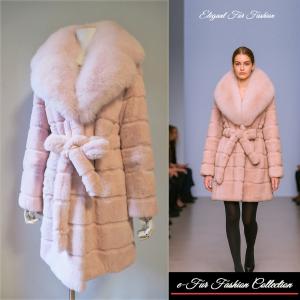 sankyo shokai（三京商会） 毛皮 ファー ミンク ノーカラーコート 七分