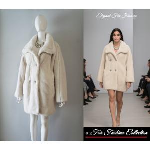 ミンク リアルファーコート デザイン　高級毛皮　ミンクコート　柔らか　クリーム系 ミンク リアルファーコート デザイン 高級毛皮 ミンクコート 柔らか