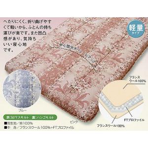 体圧分散プロファイルウレタン入り羊毛混敷ふとん ／シングル : e