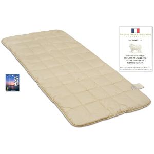 フランス羊毛ベッドパッド 「ナチュラルパッド」 ／クィーン｜e-futon