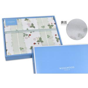 綿毛布 毛羽部分 ワイルドストロベリー ウェッジウッド グリーン