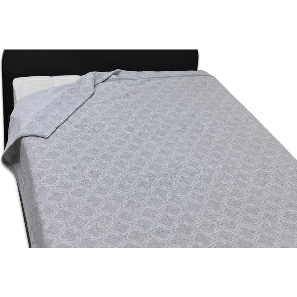 西川マイヤーオボロプリント タオルケット シングル (キカグレー)