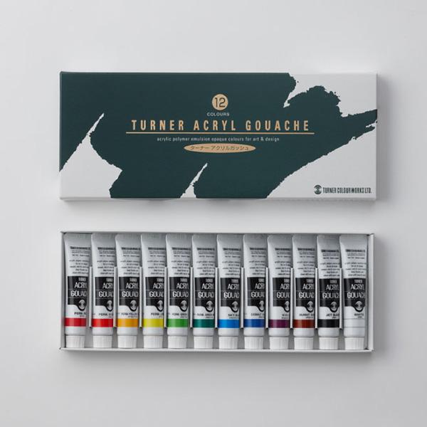 ターナー アクリルガッシュ スクールセット 12色