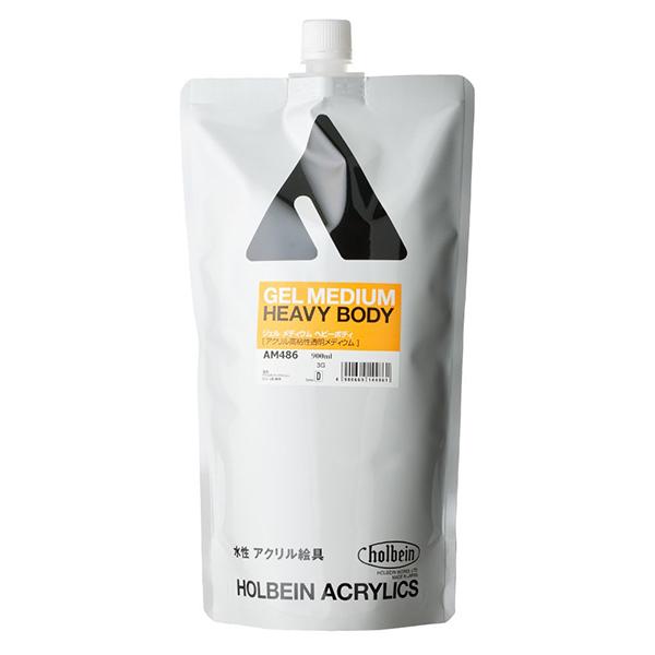 ホルベイン アクリル絵具 メディウム｜ジェル メディウム ヘビーボディ (M486) 900ml ス...