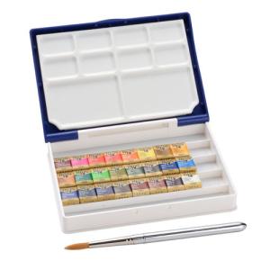 ホルベイン 固形水彩絵具 アーチスト パンカラー 48色セット（漆CUBE