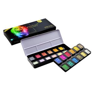 ホルベイン 固形水彩絵具 アーチスト パンカラー 48色セット（漆CUBE