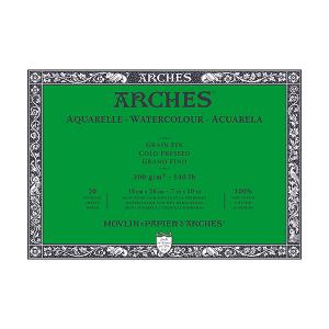 アルシュ 水彩紙ブロック 細目 300g 23×31cm （グリーン表紙