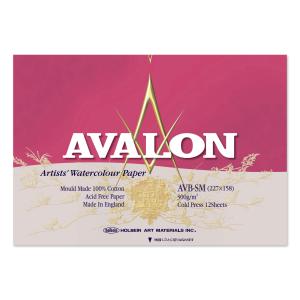 ホルベイン｜アヴァロン ブロック 中目 SM 中紙300g (中厚口) 12枚 (AVB-SM)