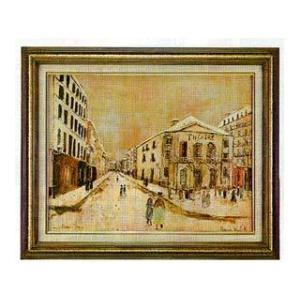 雪のサクレ・クールとサン・リュスティック通り（ユトリロ） P10号