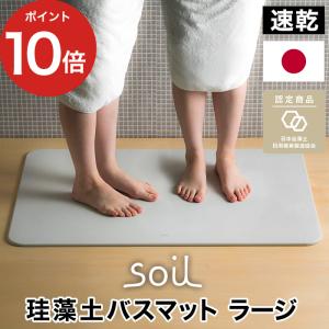 soil ソイル バスマット ラージ 珪藻土 バスマット 国産 速乾 足ふきマット 日本製｜e-goods