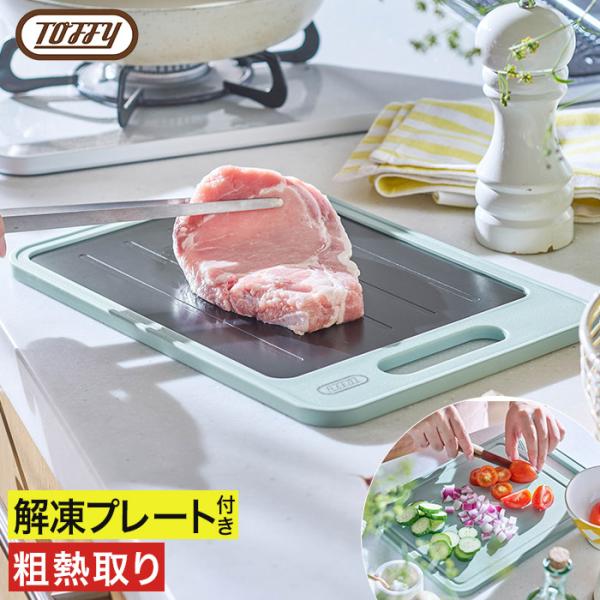 Toffy 解凍プレート付きカッティングボード K-KU24-PA 解凍プレート まな板 抗菌 トフ...