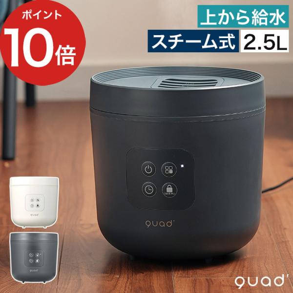 QUADS クワッズ スチーム加湿器 スチームス QS328 スチーム式 2.5L 卓上 小型 加熱...