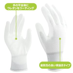ウレタン手袋 100双 背抜き手袋 手の平コー...の詳細画像2