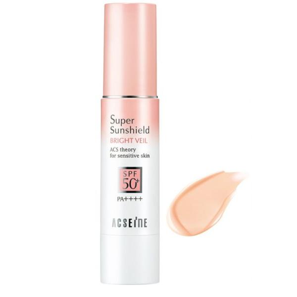 アクセーヌ スーパーサンシールド ブライトヴェール 01 ピンクベージュ SPF50+ PA++++...