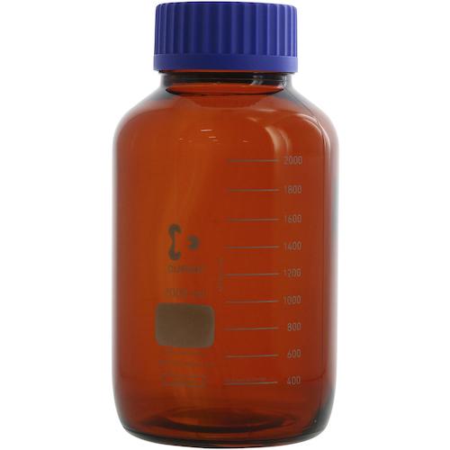 柴田科学 017250-12000 耐熱ネジ口瓶 広口 茶褐 青キャップ付 2000mL