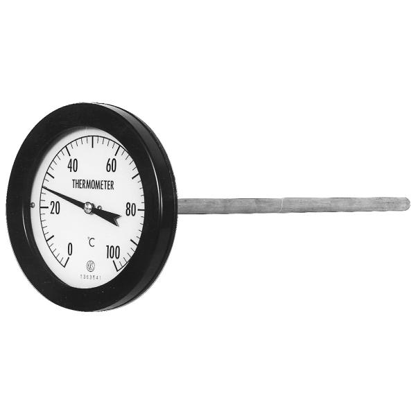 ＼ポイント5倍／ 長野計器 φ100 T型 防滴形バイメタル温度計 300℃ R1/2X10X150...