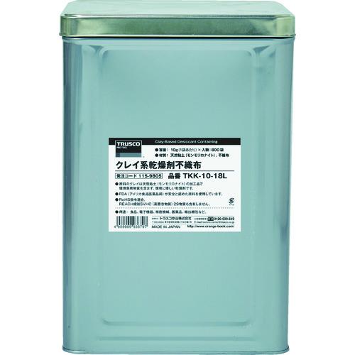 (直送) TRUSCO 115-9805 TKK-10-18L クレイ系乾燥剤不織布 10g 800...