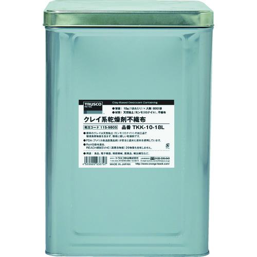 (直送)TRUSCO 115-9805 TKK-10-18L クレイ系乾燥剤不織布 10g 800個...