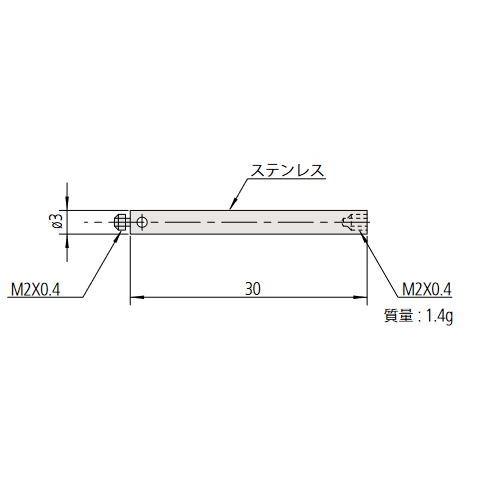 ＼ポイント10倍／ ミツトヨ 06ABN806 スタイラス 取付部ネジ径:M2 MS2-EXT30