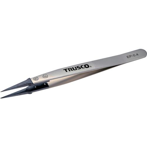 TRUSCO 363-7944 EP-0.4 ESDチップピンセット 先細型 先端幅0.4mm 36...