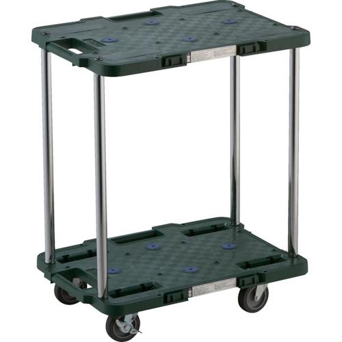 (直送) TRUSCO 780-3532 MPB-502JS-GN 樹脂製台車 ルートバン 2段式 ...