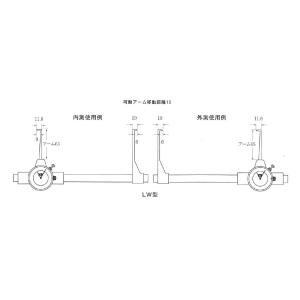 カセダ LW-1 内外測兼用L型ダイヤルキャリパゲージ 60-150 アーム長=65mm